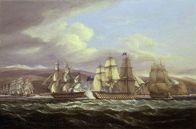 Thomas Luny Blockade of Toulon, 1810-1814: Pellew's action, 5 November 1813 France oil painting art